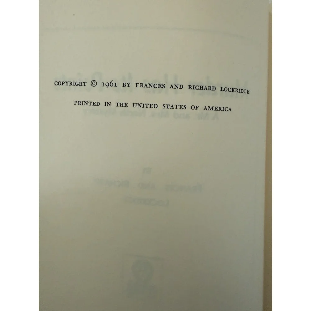 Murder Has Its Points, Lockridge, Mr. & Mrs.‎ North Mystery 1961 Hardcover, BCE